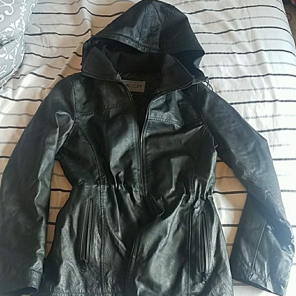 Bromley collection leather coat